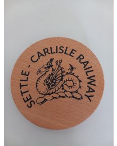 Settle & Carlisle Wooden Coaster with bottle opener on reverse