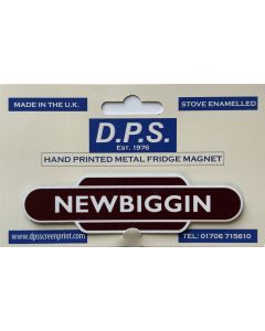 Metal Totem-Style Station Signs: closed stations - Newbiggin