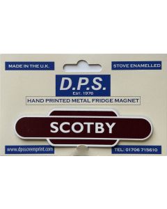Metal Totem Style Station Sign -Closed Station - Scotby