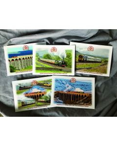 Set of five postcards of views along the line.