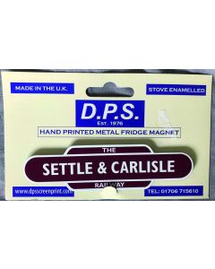 Magnetic Metal totem-style station sign - Settle - Carlisle