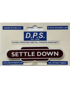 Magnetic Totem-Style Station Sign: Settle Down